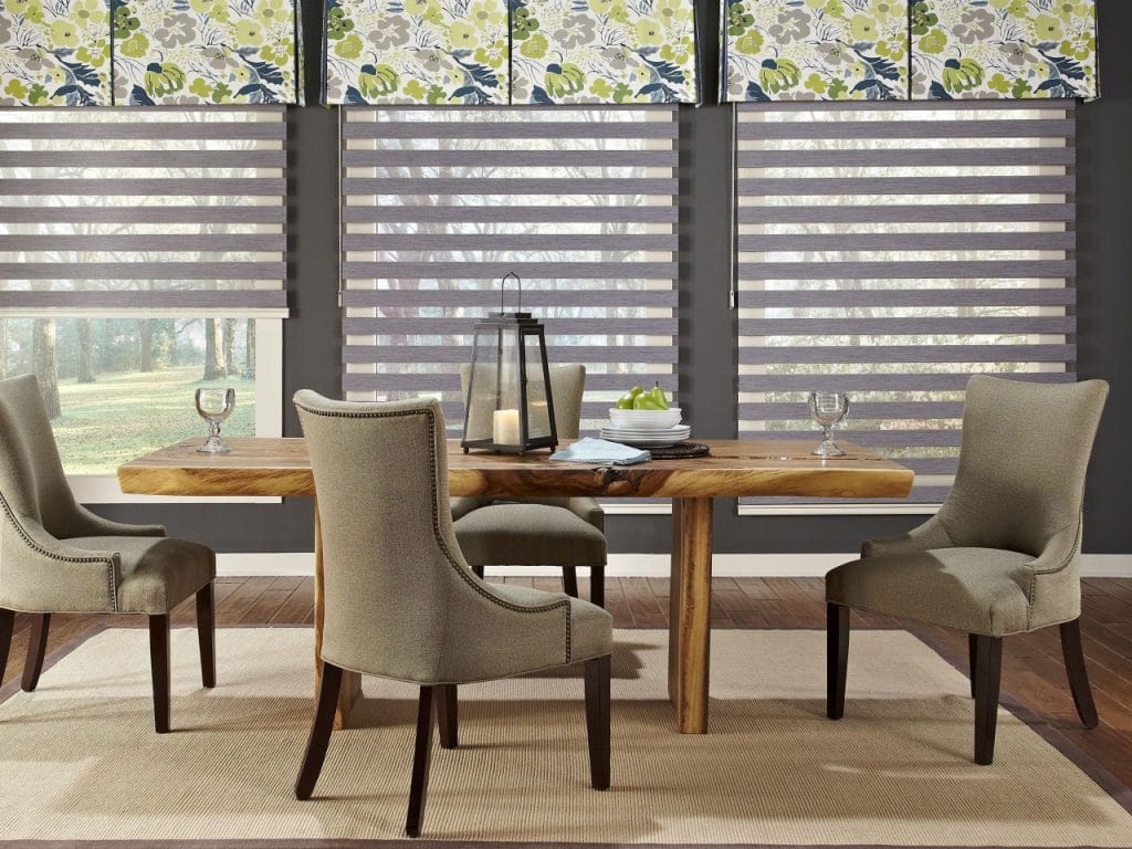 Rustic Chic Dining Room Window Treatments